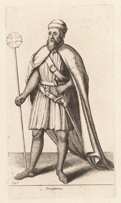Templar (State 2) by Wenceslaus Hollar